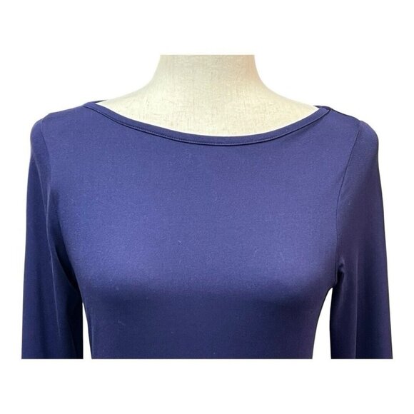 24seven Midi Length Fit N Flare Pocket Dress~Size Small~Navy Blue Comfort L11 20 - Picture 3 of 11